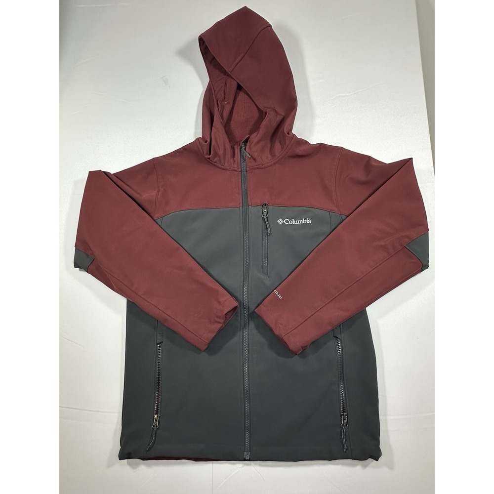 Columbia Omni-Wind Block Softshell Jacket Red  Men's Medium Windproof Full Zip
